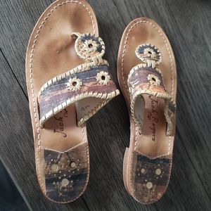 Jack Rogers sandals brown/gold